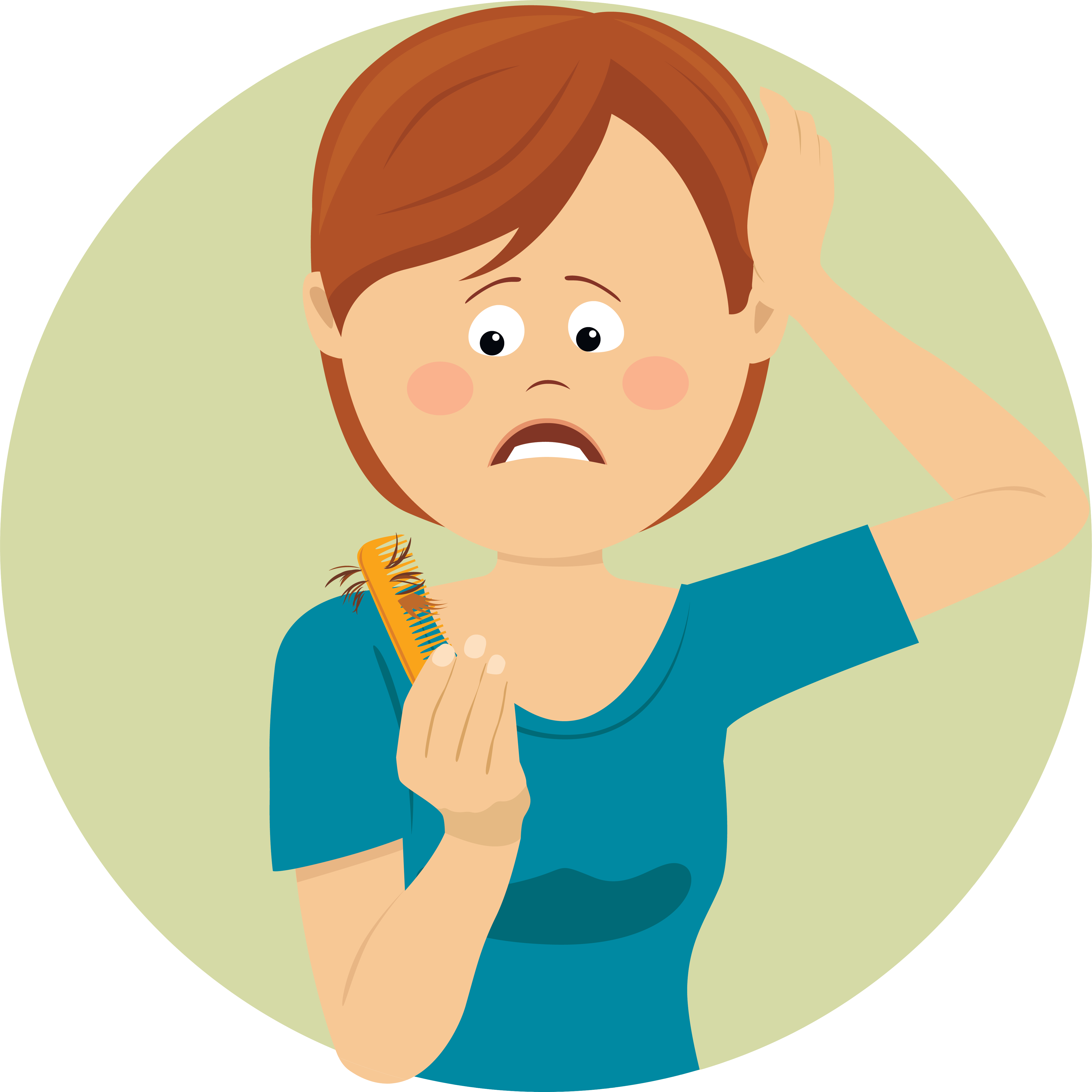 perte de cheveux illustration